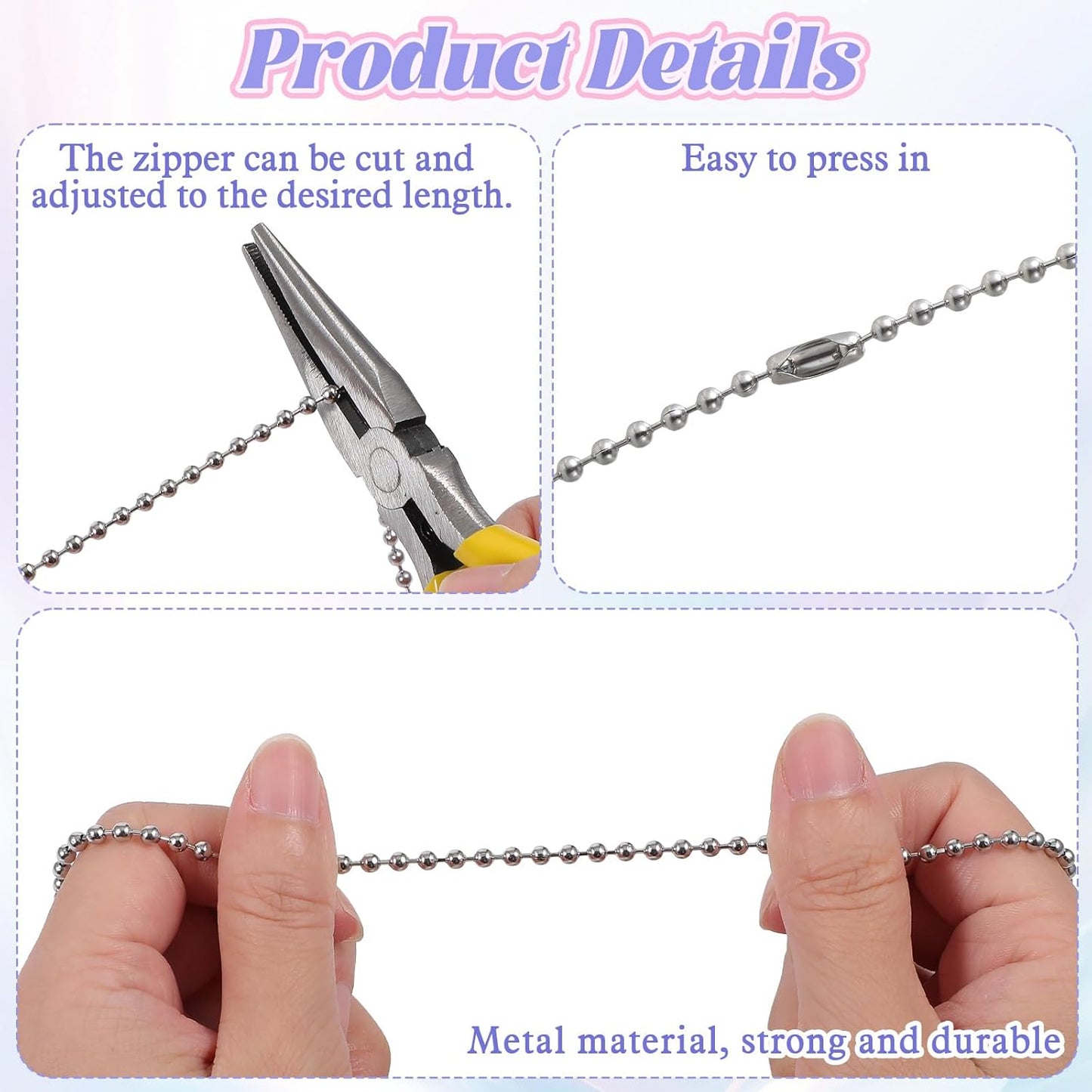 2 Cadenas Cristal Ventilador Techo Extensor 22pulg Conector