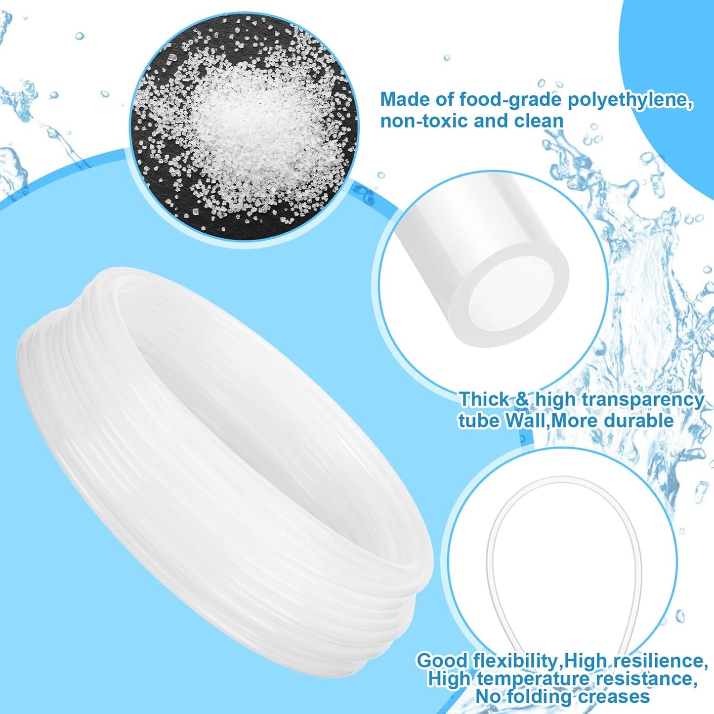 Tubo polietileno 100ft 1/2pulg ext 3/8pulg int 1/16pulg