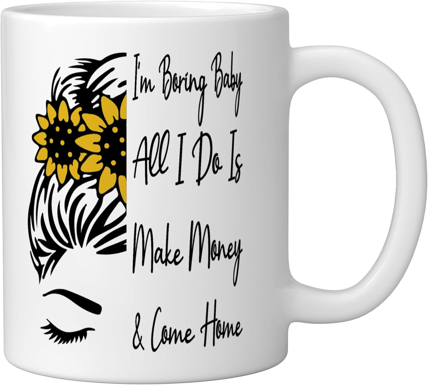 Taza de cerámica para cabello desordenado blanco