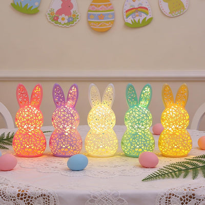 Lámpara de conejo 3D para estantería y oficina