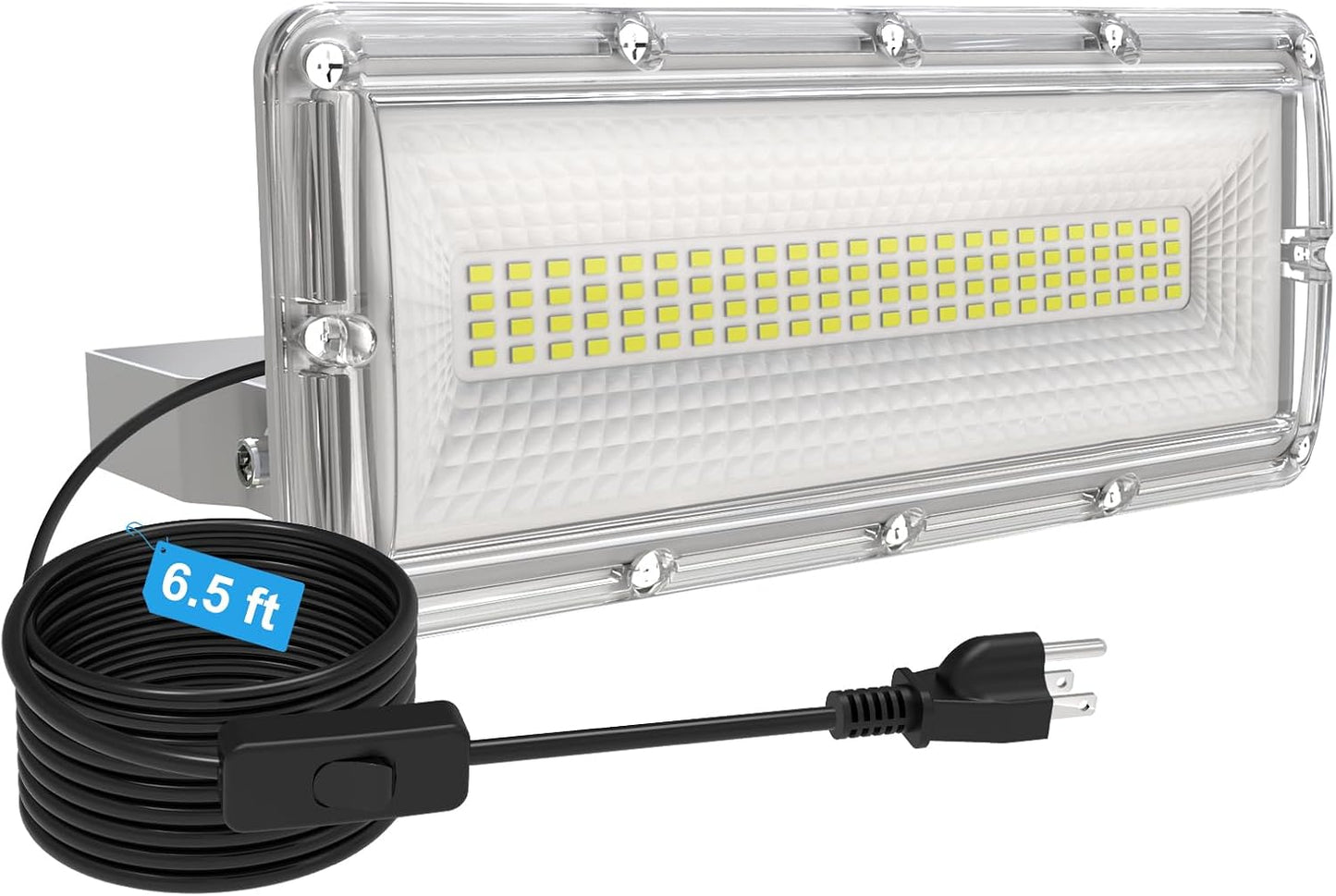 Luz inundación LED exterior 6500LM 85-277V con enchufe