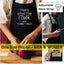 Apron cocina negro algodón mezcla con bolsillos ajustable