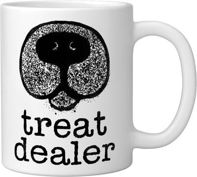 Taza cerámica para perro con mensaje en nariz blanca