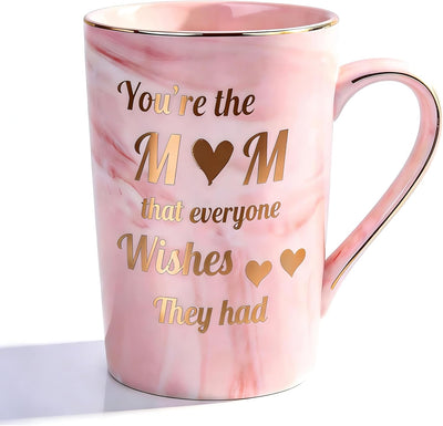 Taza de café rosa para mamá, madre, esposa - Regalos divertidos día de la madre
