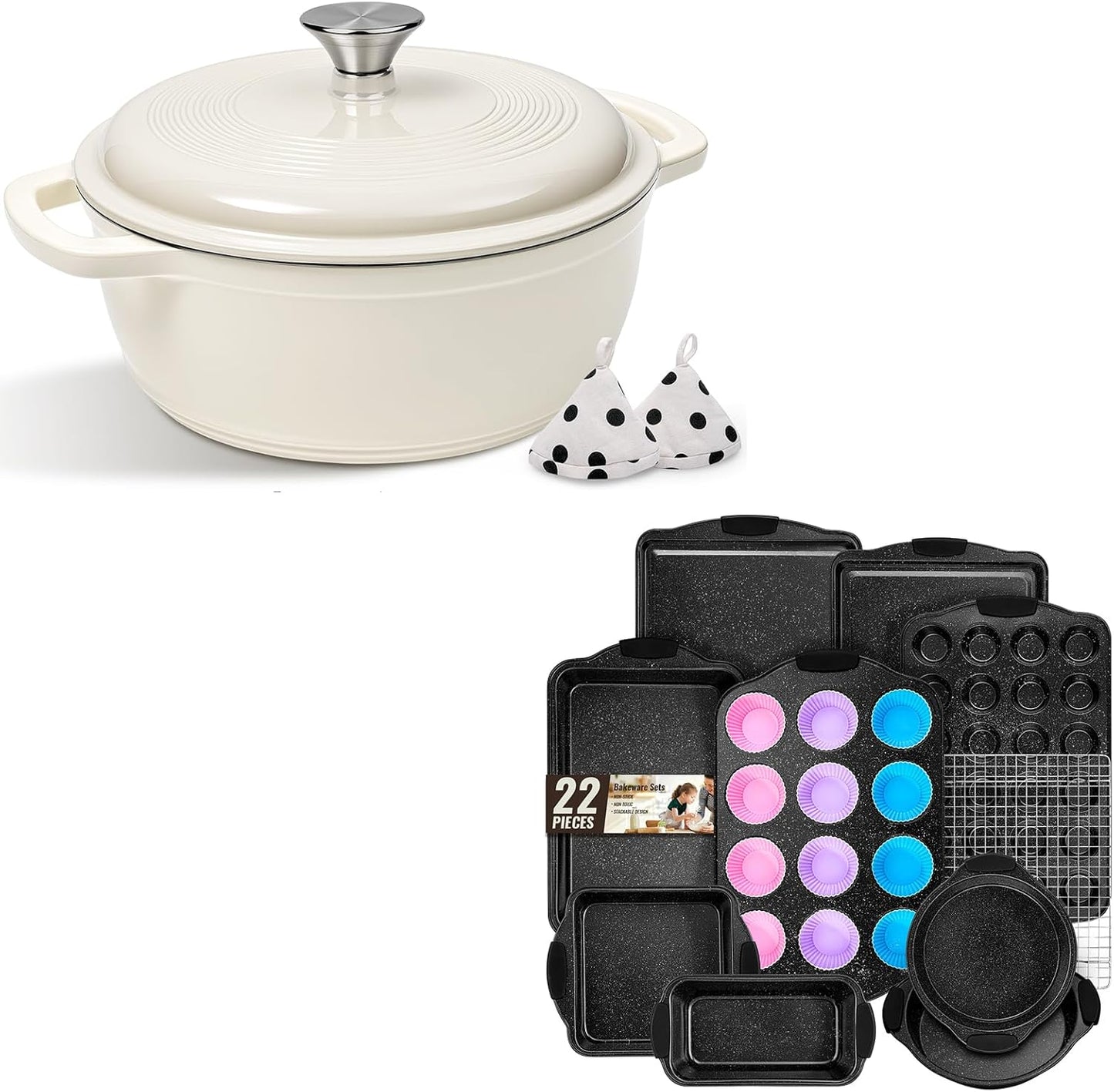 Olla Holandés Hierro Fundido Esmaltado 5qt Con Tapa
