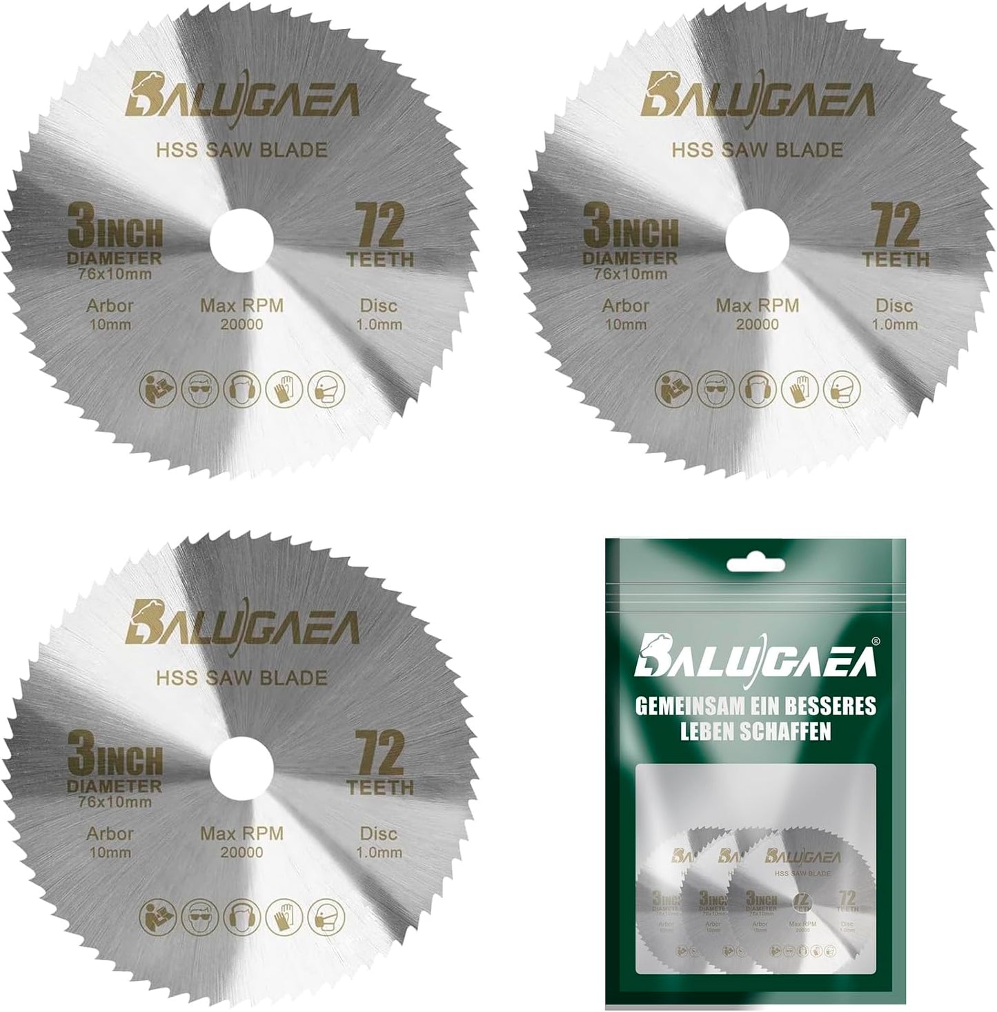 Hoja sierra HSS 3pulg eje 0.394pulg corte 0.020pulg