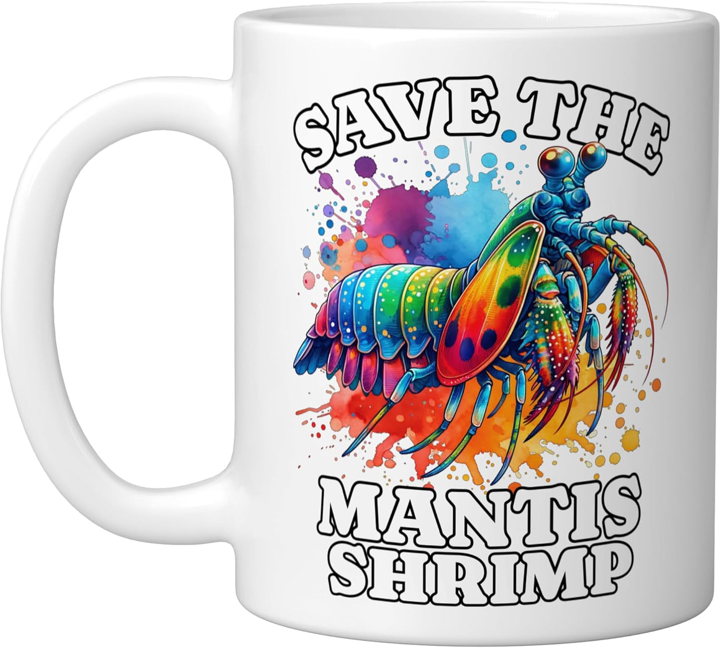 Taza Cerámica Mantis Shrimp Blanca