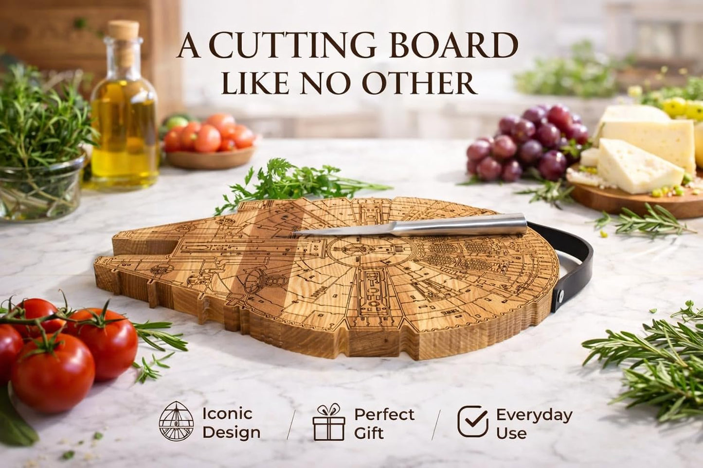 Tabla cortar madera no tóxica para cocina y servicio
