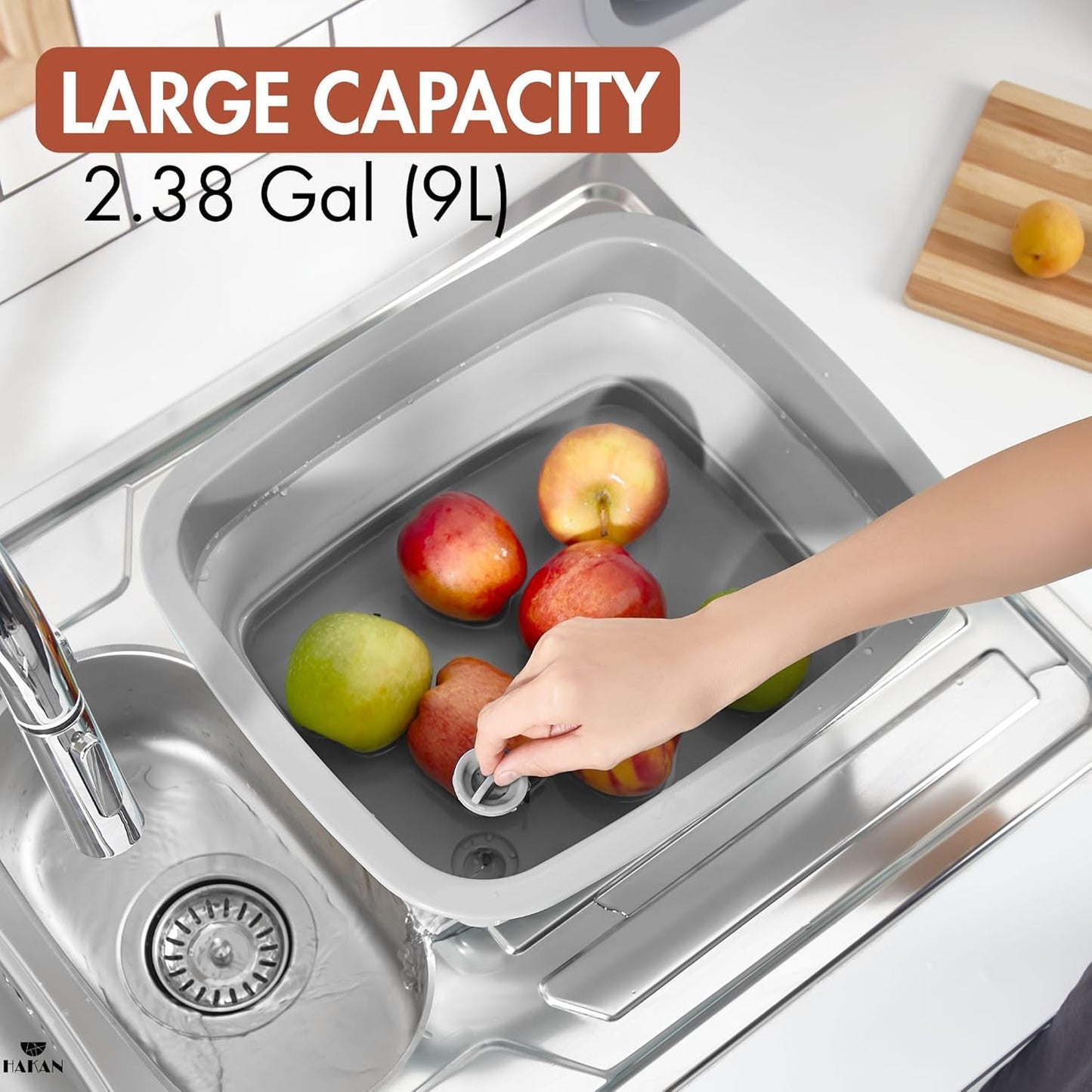 Escurridor de platos plegable con bandeja de almacenamiento 9L