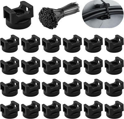 24 Pzas Soportes Magnéticos Cremallera para Organizar Cables