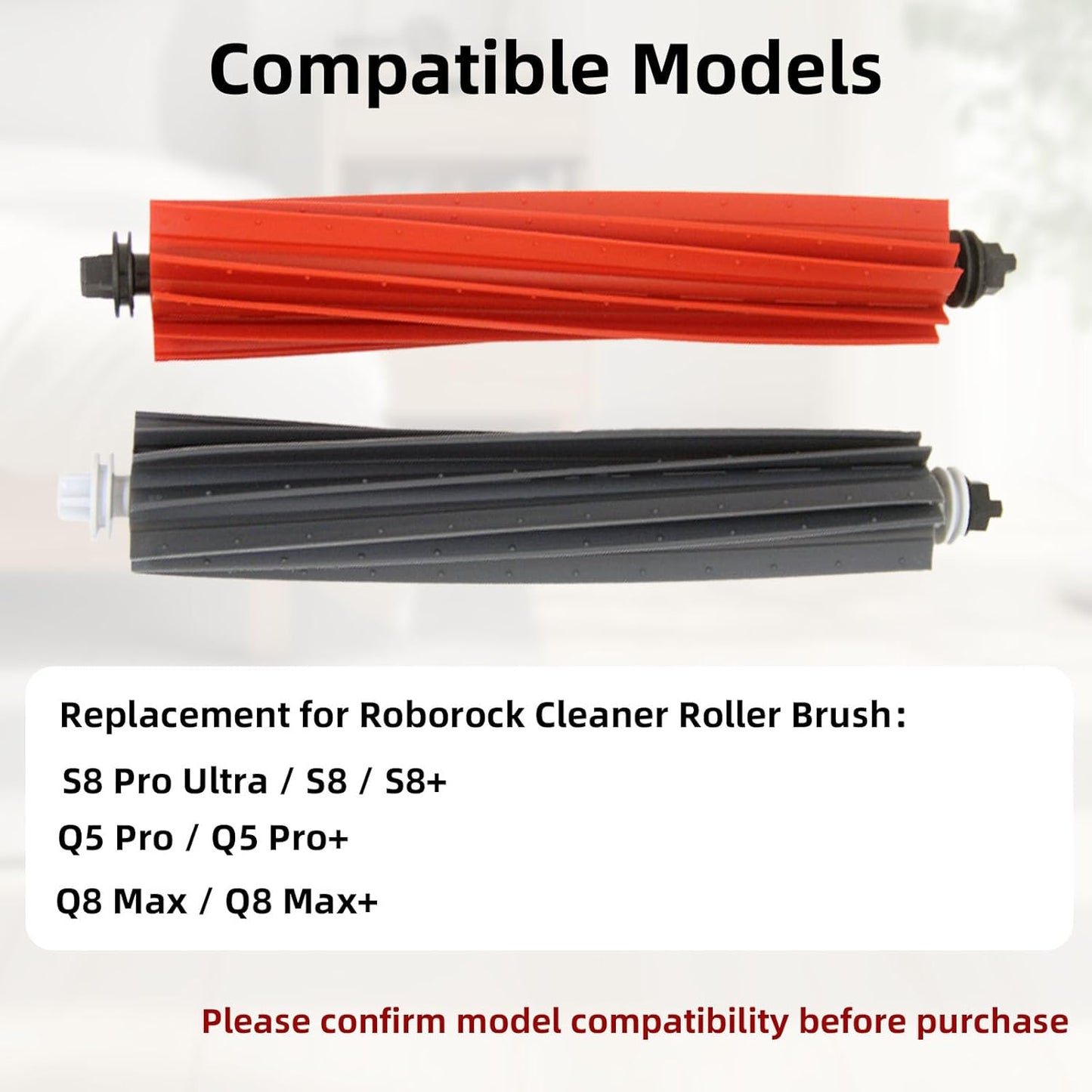 2 Set Cepillos Roborock S8 Q5 Q8 Paq 4 Pzas Goma Dual