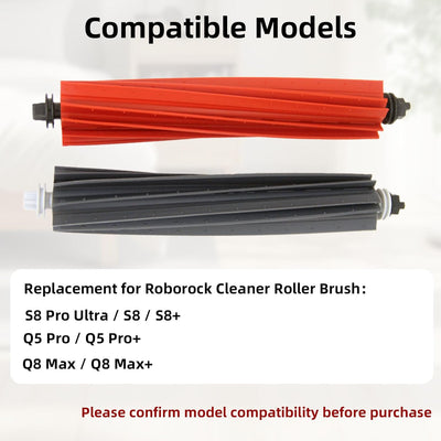 2 Set Cepillos Roborock S8 Q5 Q8 Paq 4 Pzas Goma Dual