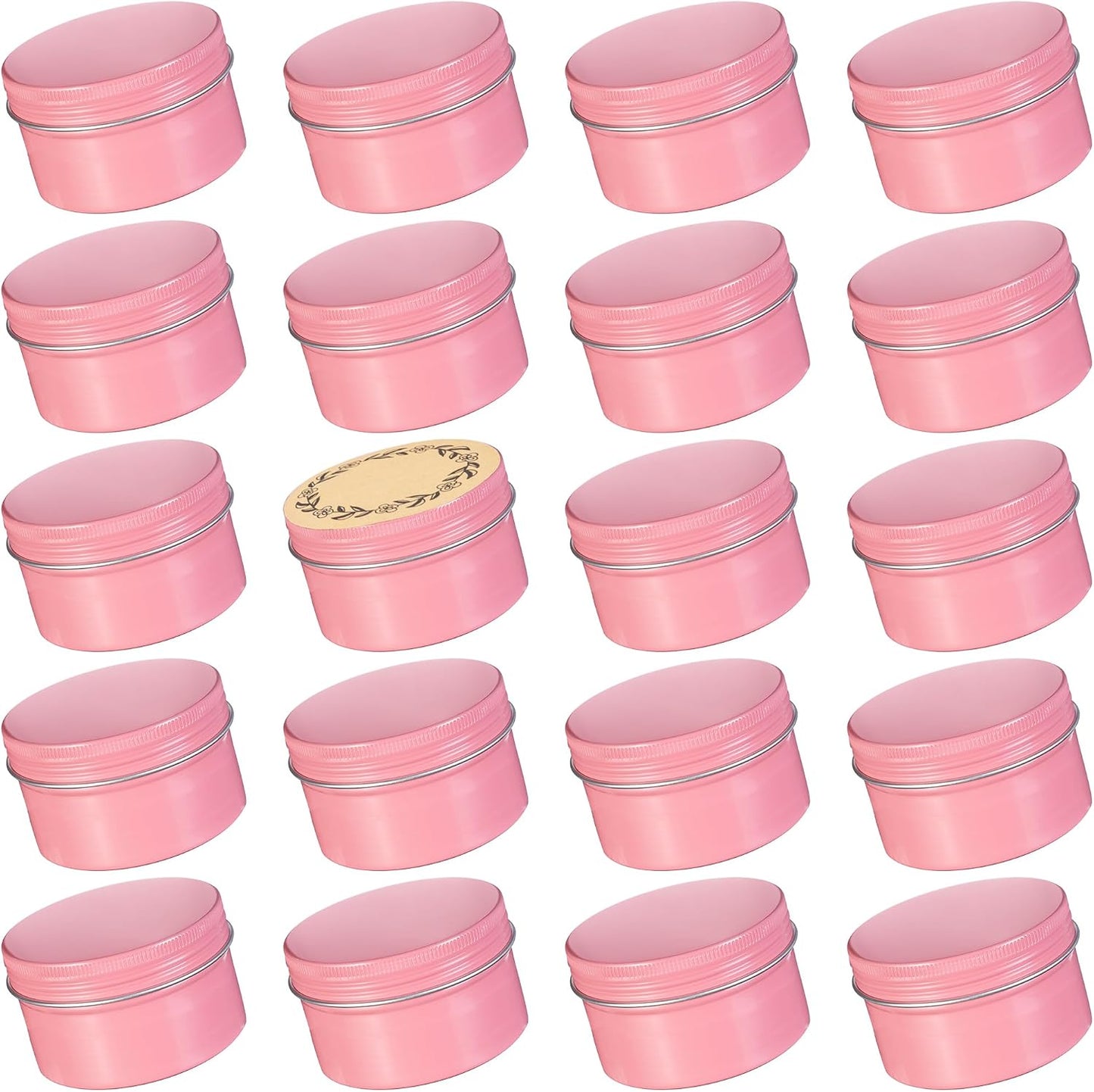 24 Pzas Tarros Aluminio 4oz con Tapa Rosca Recargables