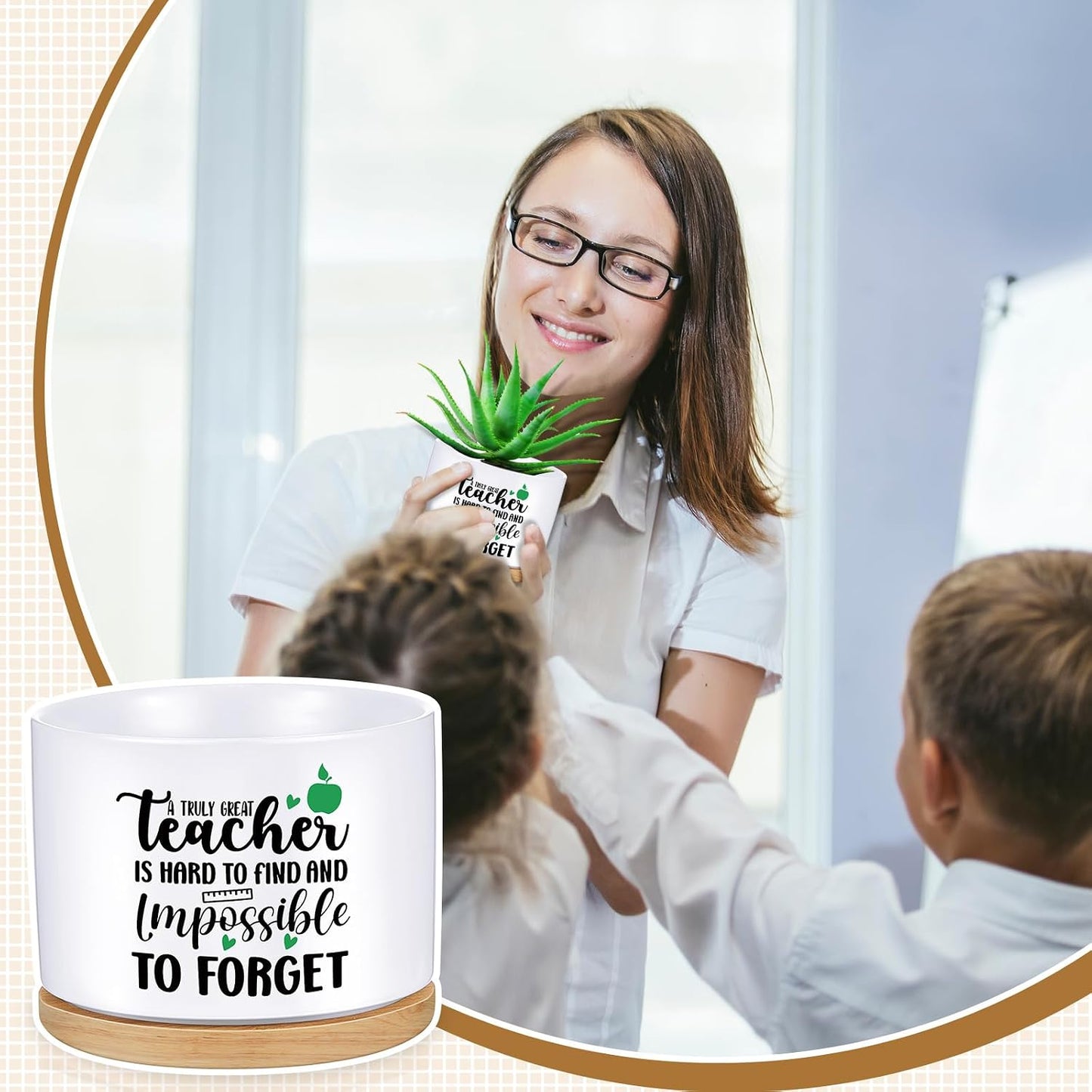 Maceta Blanca con Flores para Navidad y Plantas