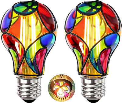 Bombilla LED A19 4W color ámbar decorativa