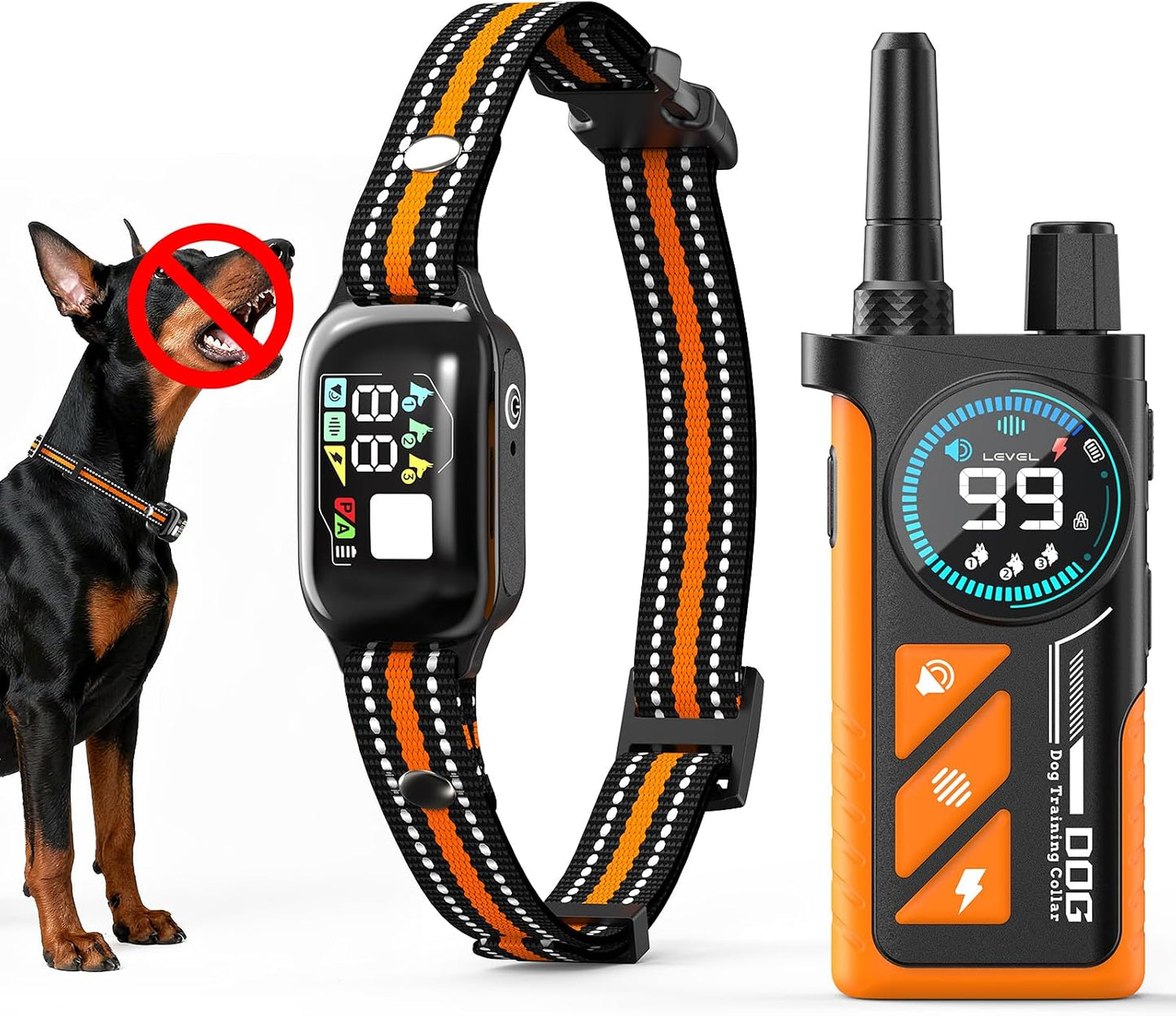 Collar antiladridos 2en1 para perro 4500ft con control remoto