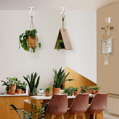 Ganchos metal decorativo para linternas y comedero pájaros 6pulg