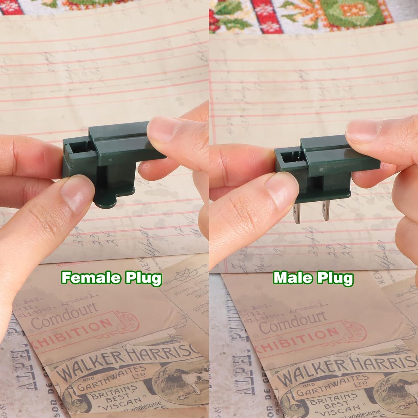 Conector vampiro SPT-1 12 Pzas Verde con Cable Navidad