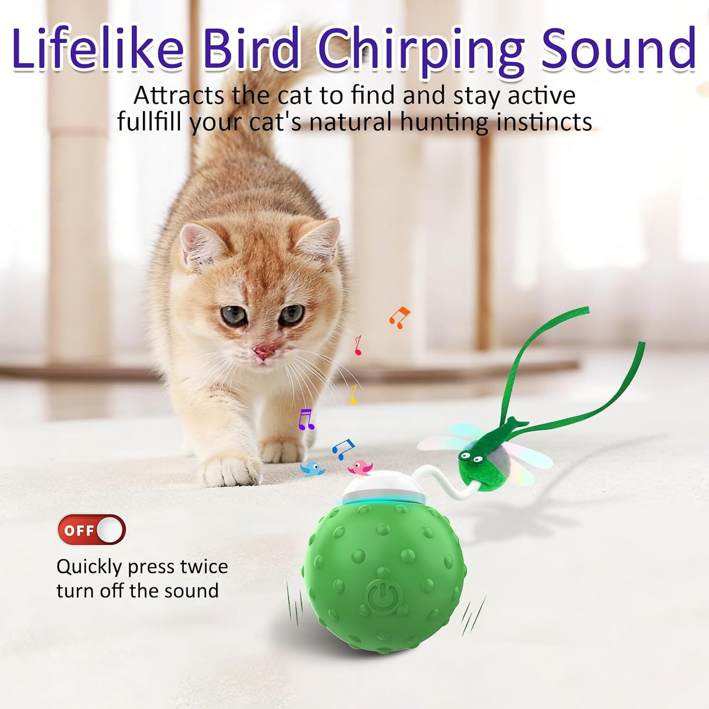 Juguete gato movimiento automático libélula sonido chirriante