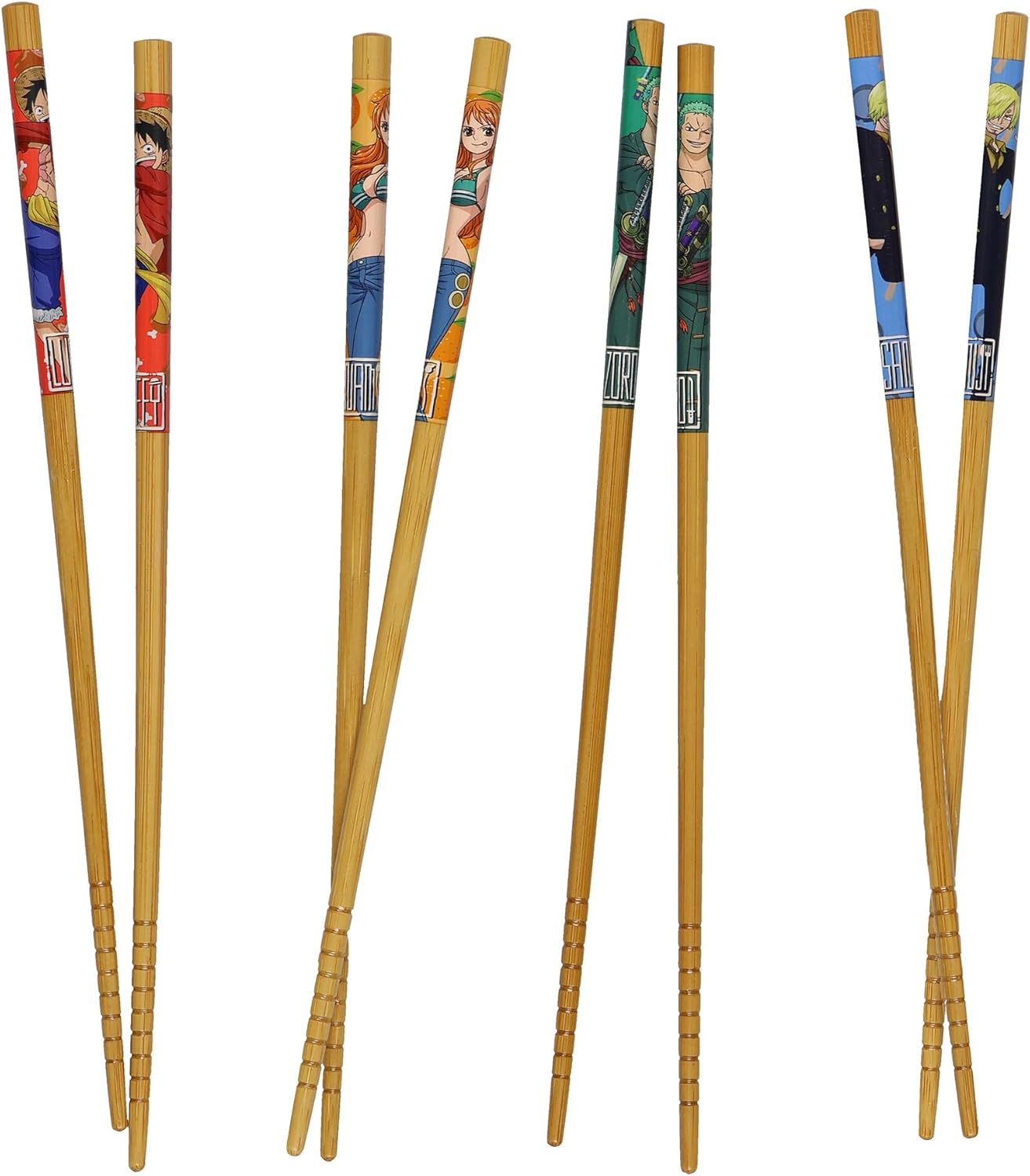 Set 4 Palillos Bambú Reutilizables Inspirados Personajes