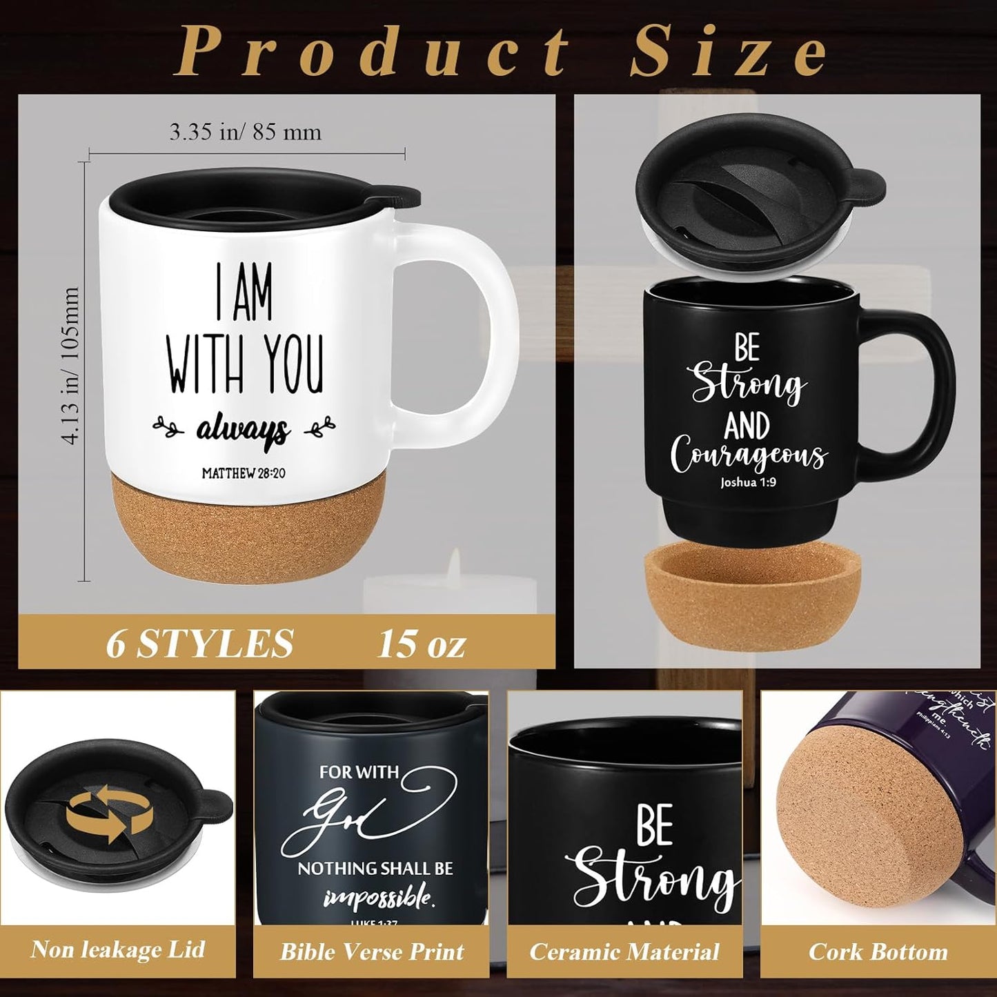 Regalo cristiano de Pascua pastor hombre de Dios versiculo biblico diario oracion A6 boligrafo taza cafe 15 oz velas perfumadas