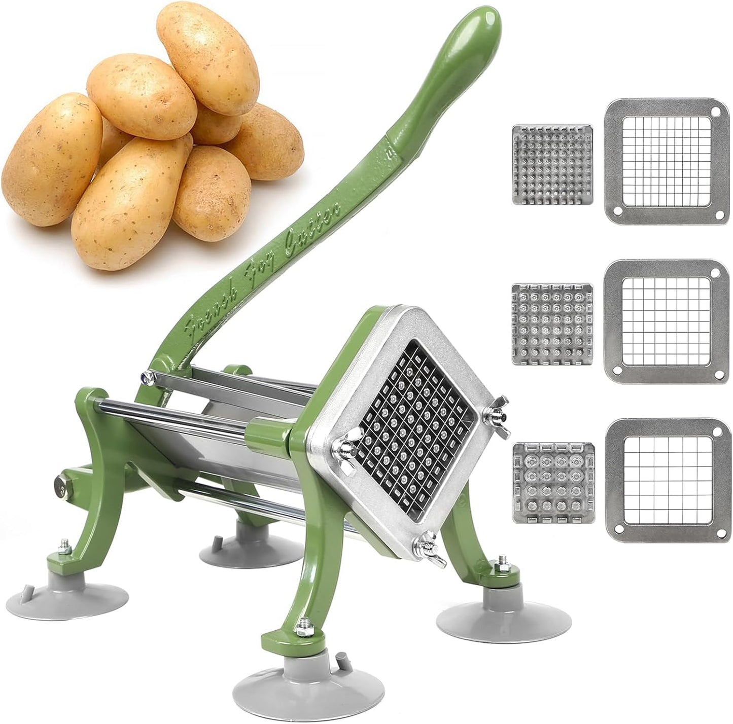 Cortador patatas fritas industrial con patas succión 1/4-1/2"