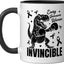 Taza cerámica para combatiente contra el cáncer de Ewing Sarcoma negra/blanca