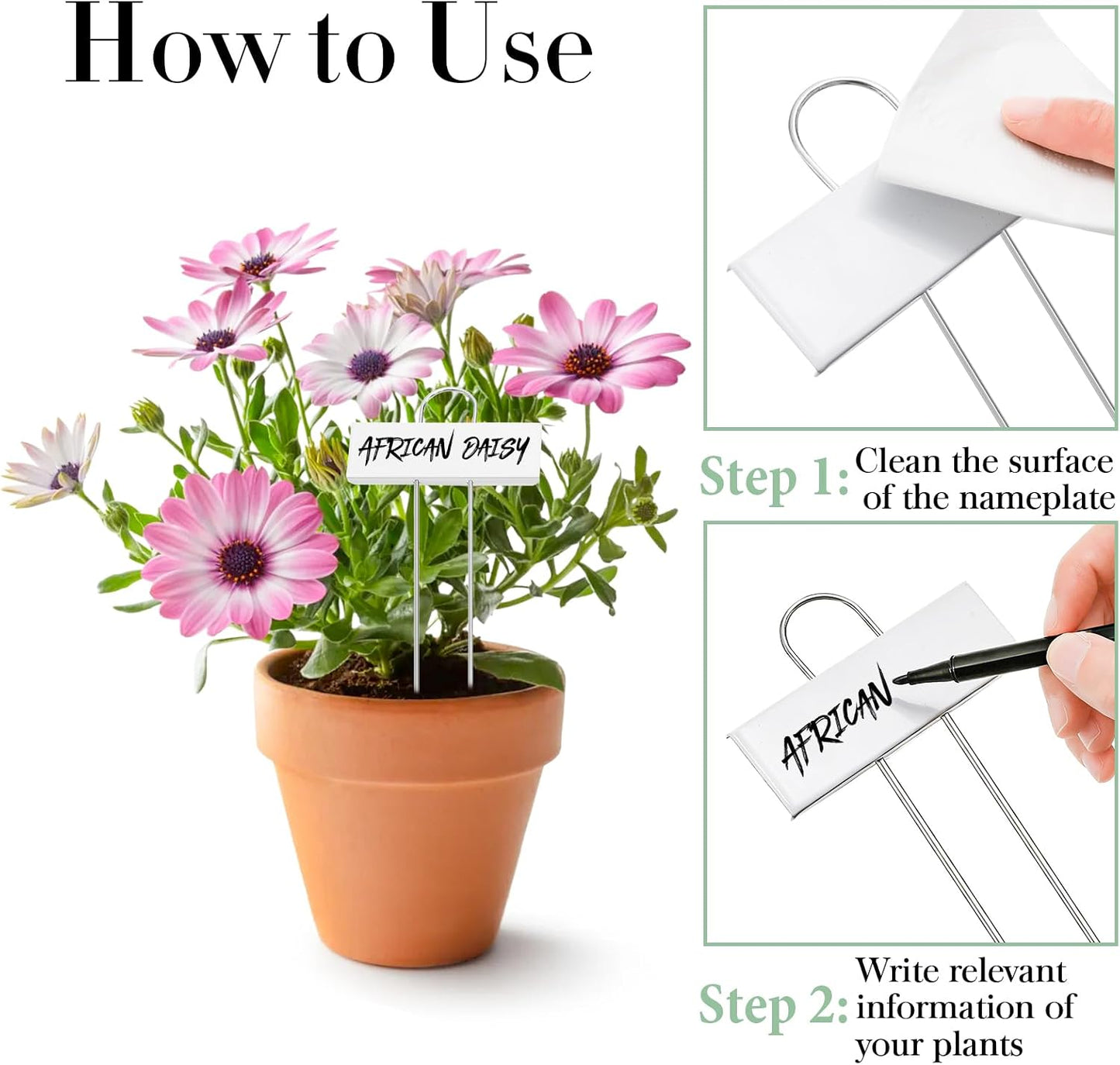 30 Etiquetas Metal para Plantas Jardín Resistentes
