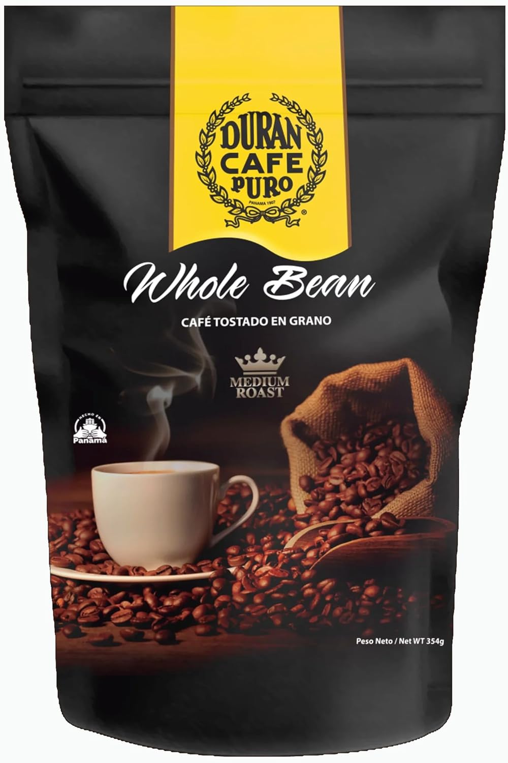 Café granos asados enteros Duran Panamá 100% arábica 360gr