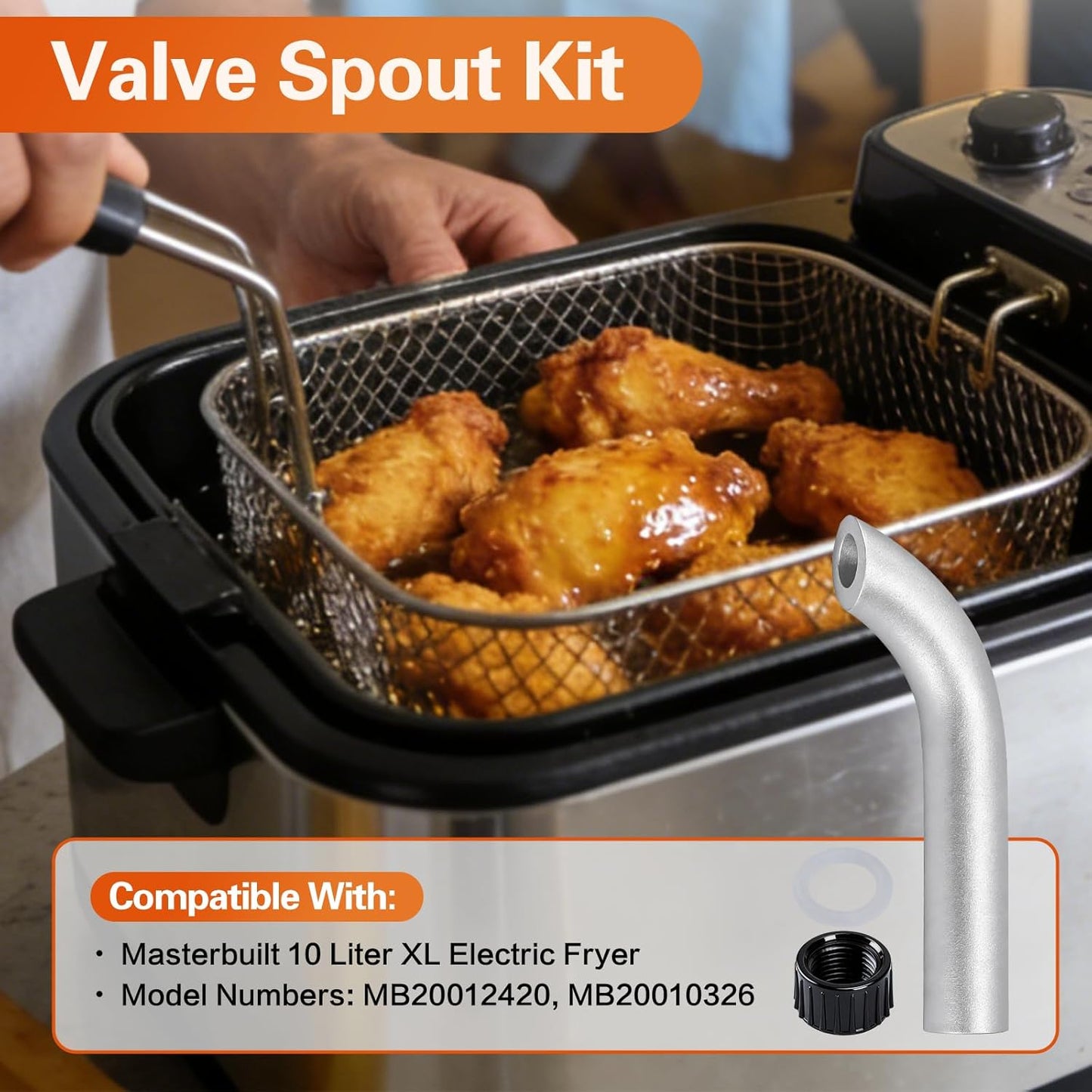 Kit boquilla válvula repuesto freidora Masterbuilt XL 10L