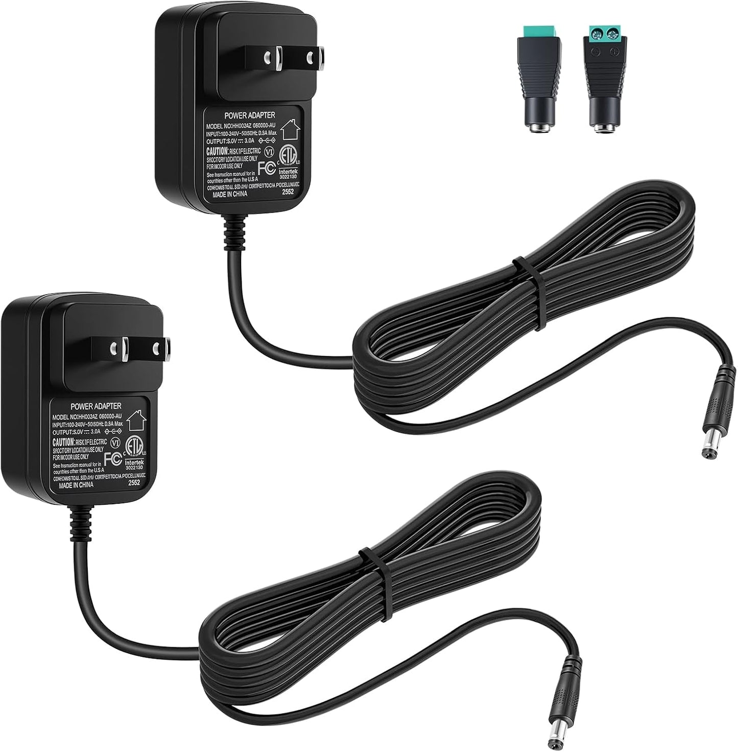 Fuente alimentación 5V 3A set 2 adaptadores LED