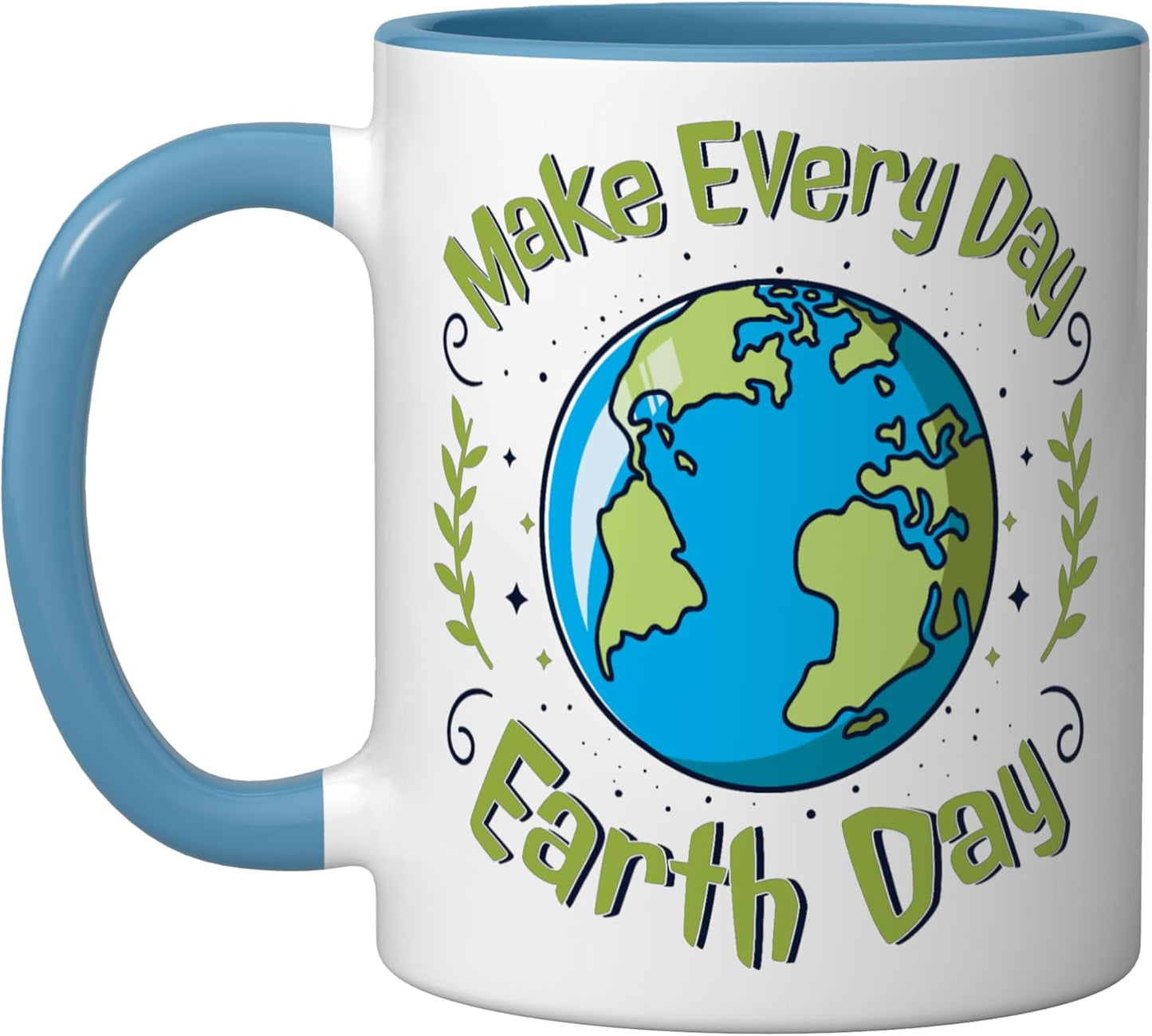 Taza Cerámica Cambio Climático Azul/Blanco