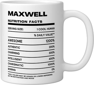 Taza Cerámica Blanca Maxwell Nutrition Facts