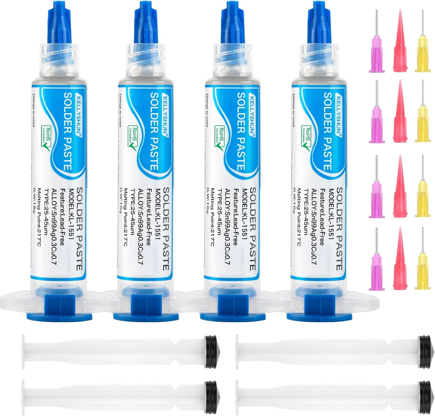 Pasta soldadura Sn99Ag0.3Cu0.7 sin plomo 4uds