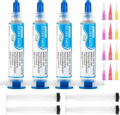 Pasta soldadura Sn99Ag0.3Cu0.7 sin plomo 4uds