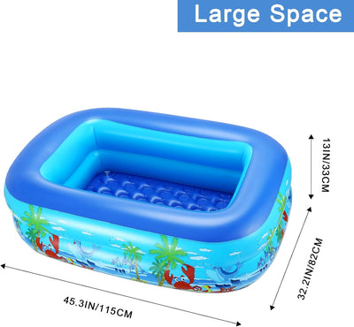 Piscina Inflable 45x32pulg Azul para Fiesta Verano