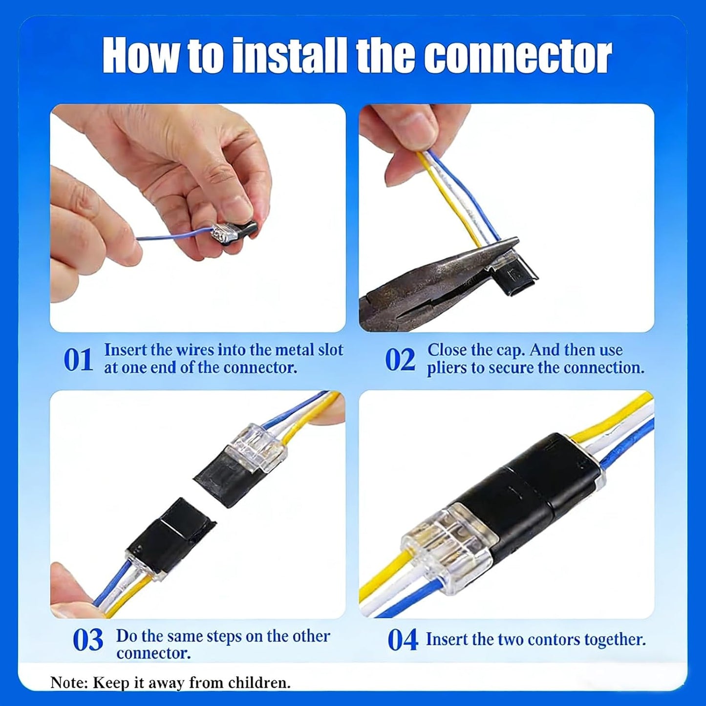 40 Conectores Cable 3 Pines para Tirillas LED RGB