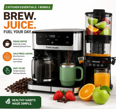 Máquina café doble infusión 12 tazas exprimidor prensa frío