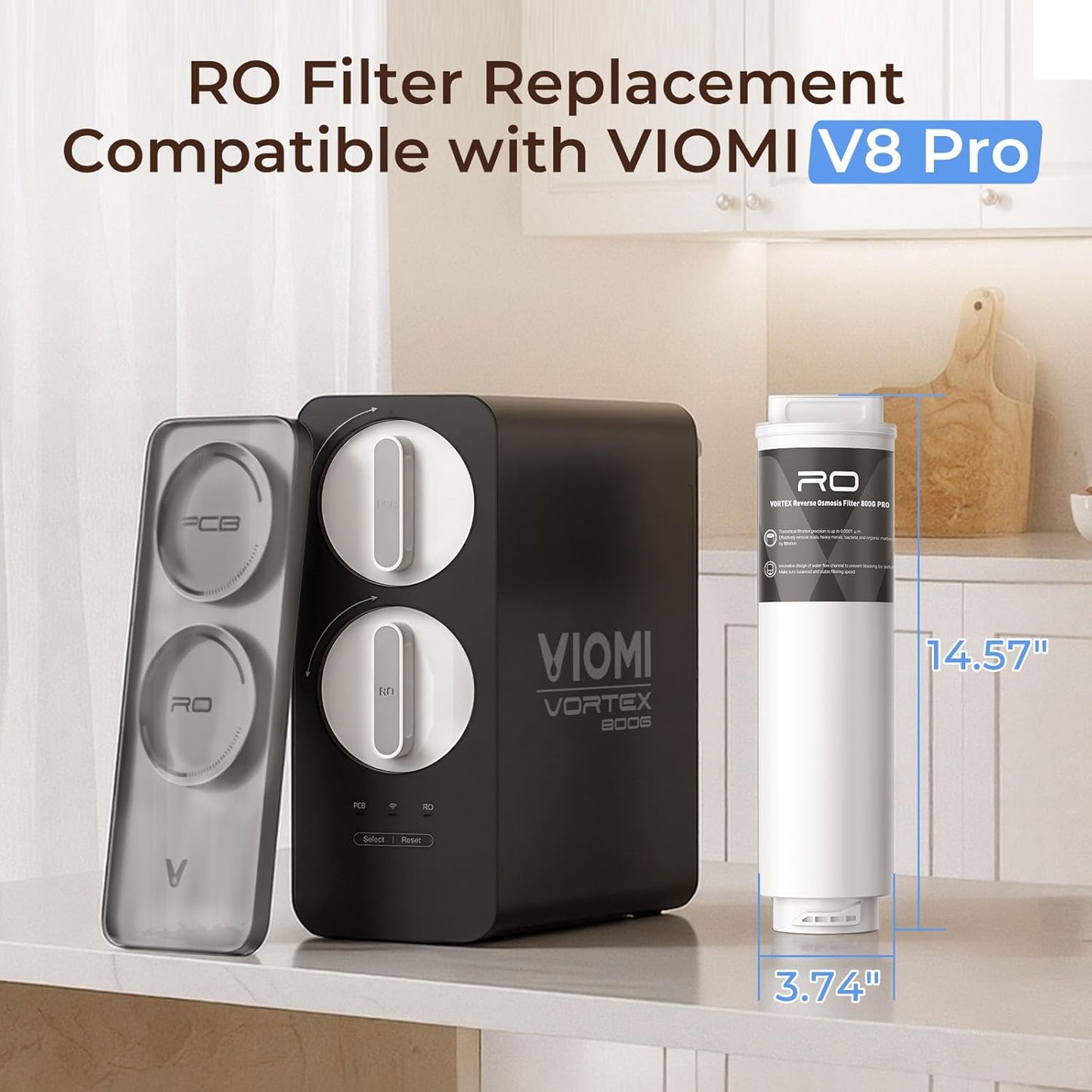 Filtro agua inversa osmosis Viomi V8 Pro 24 meses