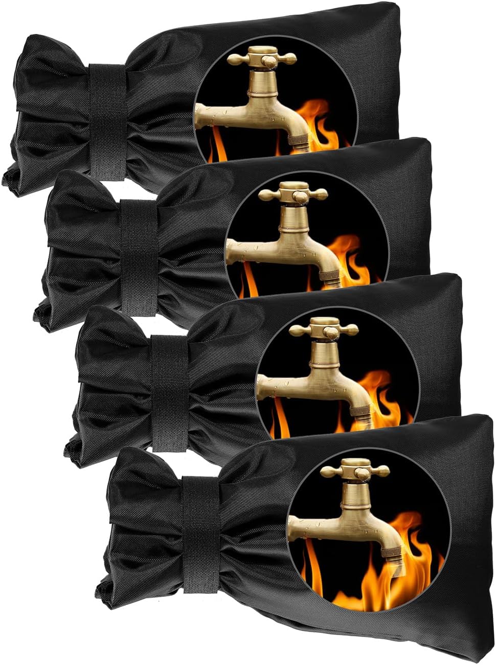 Fundas grifos exterior 10x7 cubierta negra proteccion congelacion