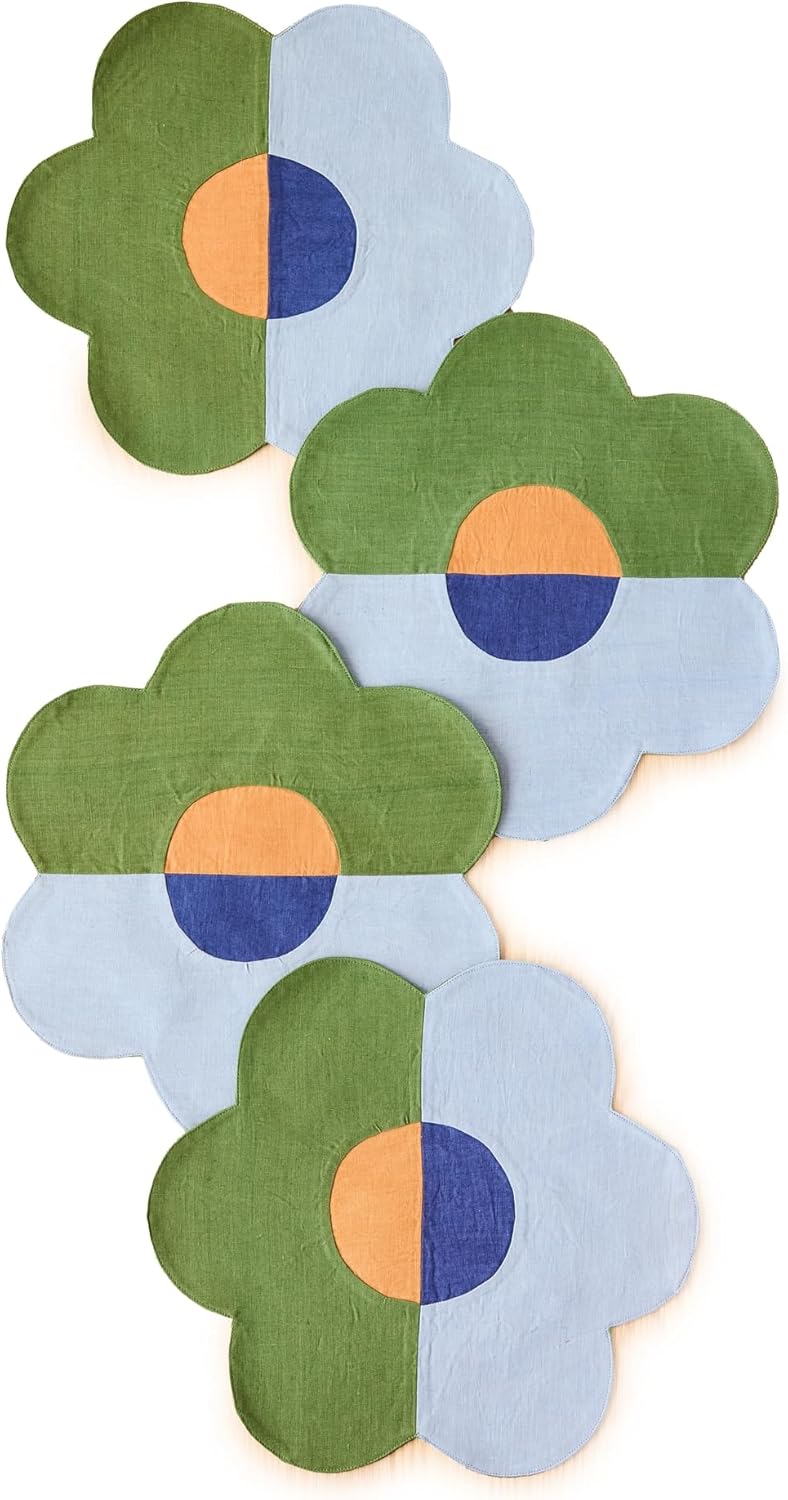 Set 4 servilletas lienzo patchwork mujer