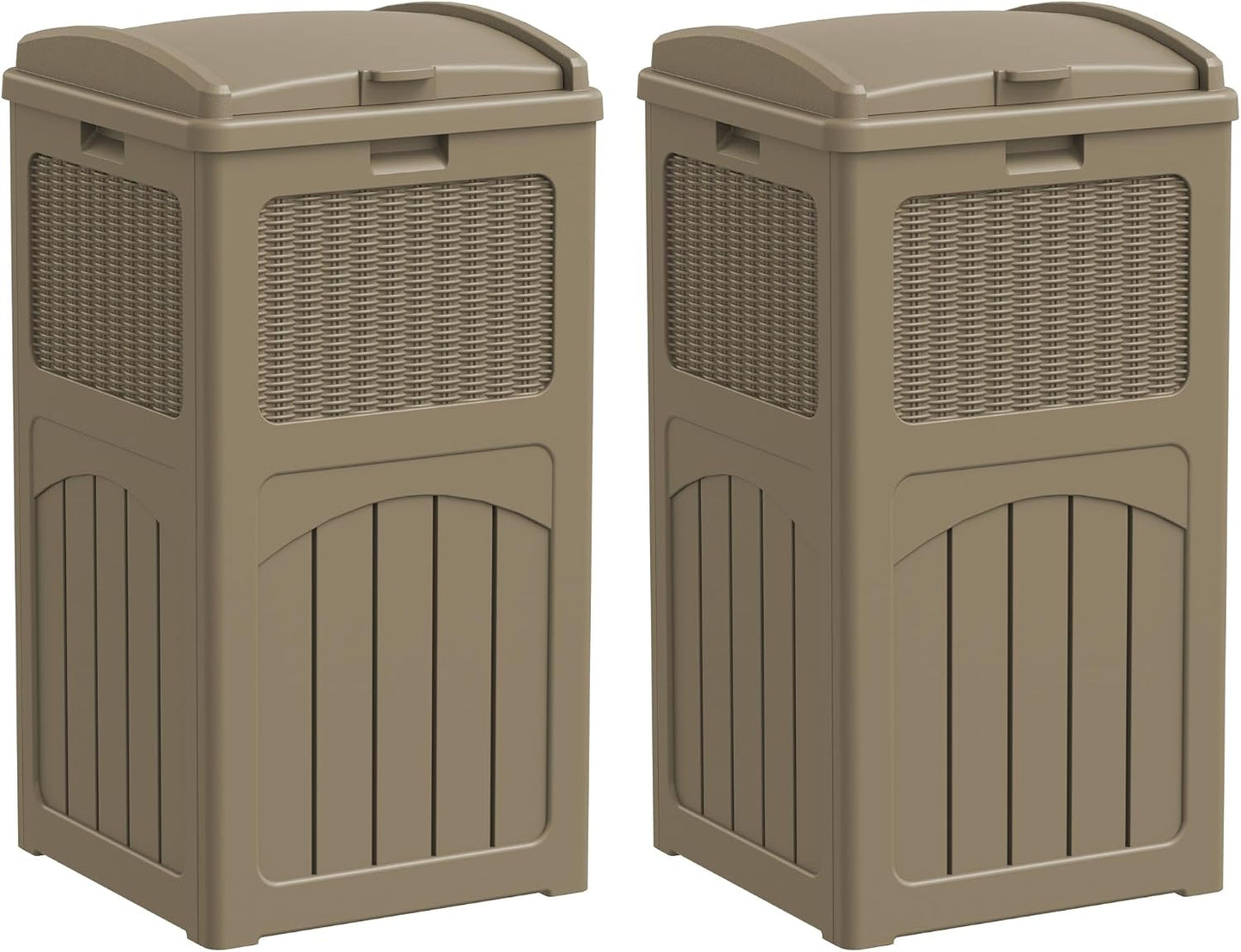 2 Cajas Resina Impermeables con Tapa para Exteriores