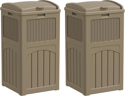 2 Cajas Resina Impermeables con Tapa para Exteriores