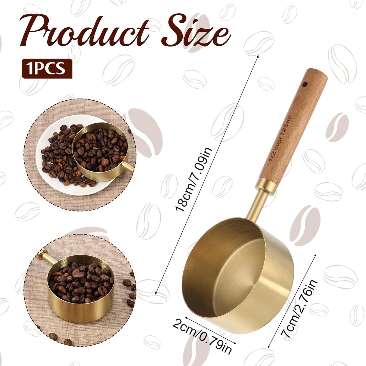 Cuchara de madera para café y té de 7 pulgadas