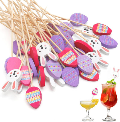 Palillos Pascua 100 pzas 4.72pulg para aperitivos y sándwiches