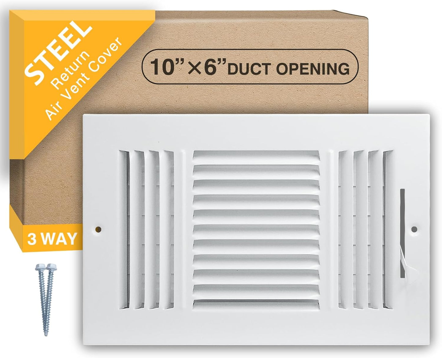 Rejilla techo 10x6pulg ventilación 3 vías ajustable
