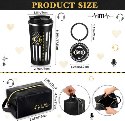 Set 3 Pzas Taza 17oz Acero Inox Bolsa Cuero Negro