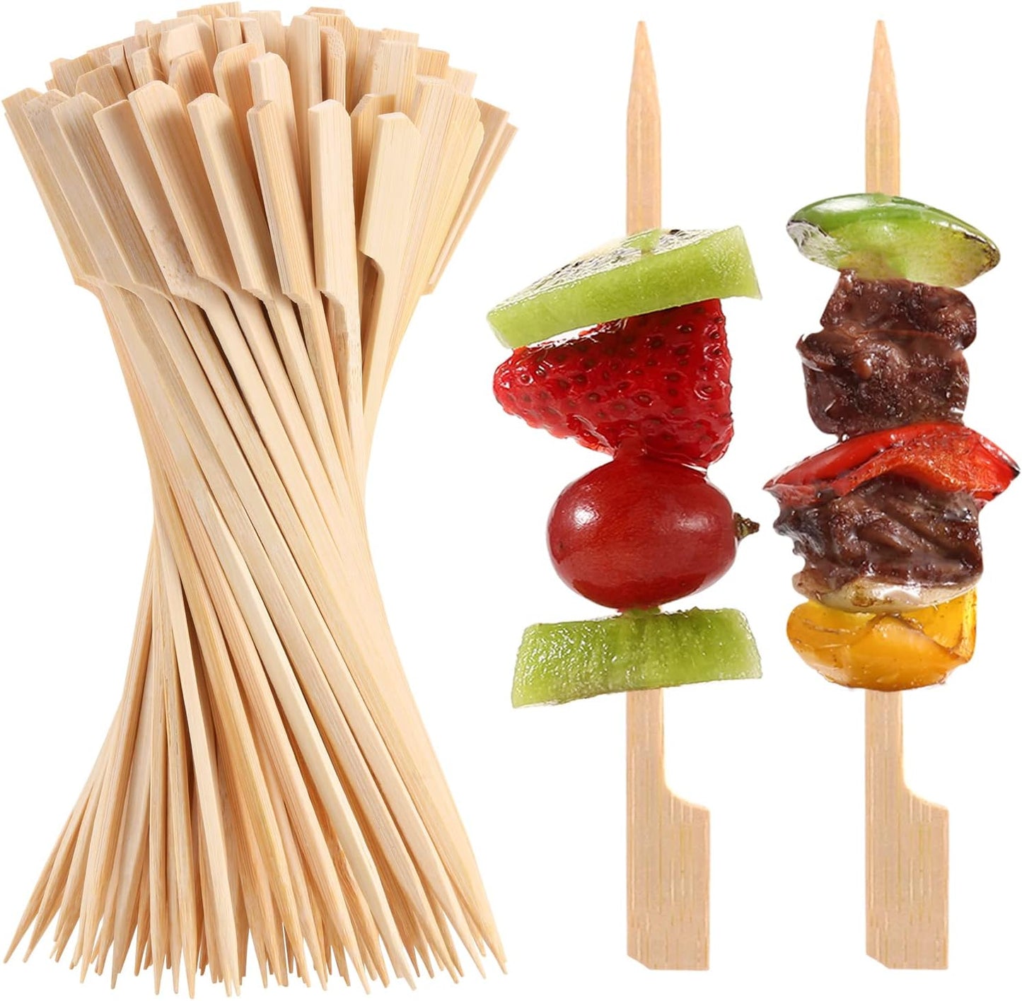 200 Pinchos Bambú 4.7pulg para Aperitivos Barbacoa
