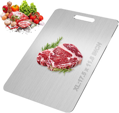 Tabla de cortar de acero inoxidable para alimentos y encimeras de cocina