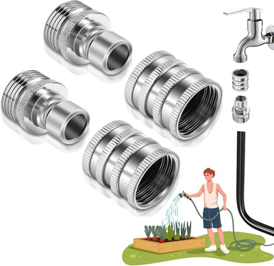 Juego accesorios manguera jardín acero inox 3/4pulg